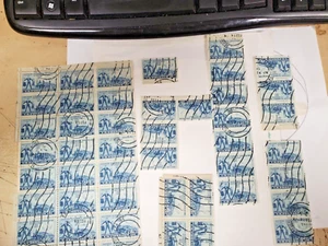 USED: US Scott# 1007 1952 3¢ A.A.A. Large Lot Incl, Partial Sheet, Block of 4 - Picture 1 of 2