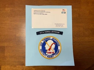 Navy Ballistic Missile Submarine Patch Tab First Day Cover FDC USS Tom Jefferson - Picture 1 of 4