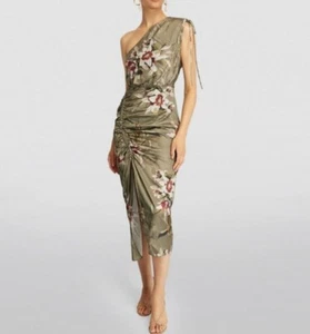 NWT ALLSAINTS Laura Dorada Silk Blend Cocktail Dress Floral Print Sz 4 $329 - Picture 1 of 7