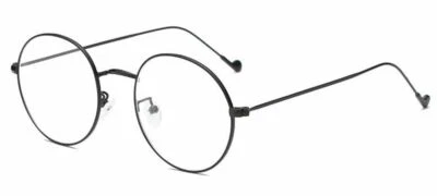 Vidrio miope redondo de aleación de metal para mujer -50 -100 -150 a -600 potencia negativa Foto 1 de 4