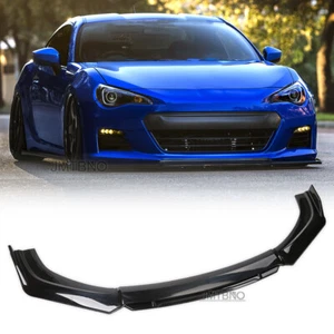 For Subaru BRZ 4Pcs Front Bumper Lip Spoiler Splitter Chin Glossy Black Body Kit - Picture 1 of 11