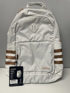 Adidas Classic 3S 4 Backpack White/Onix Grey/Rose Gold 5152944 School Play Bag - Picture 1 of 7