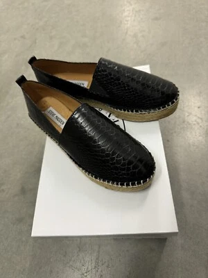 STEVE MADDEN Pacificc Flatform Black Snake Women Sz 6.5 Espadrilles - Image 1 of 4