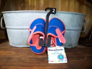 GARANIMALS BOYS TODDLER INFANT WATER BEACH SHOES SIZE 2 BLUE ORANGE CASUAL NEW - Picture 1 of 1
