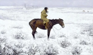 Lienzo repro The Herd Boy de Frederic Remington Giclee - Imagen 1 de 1