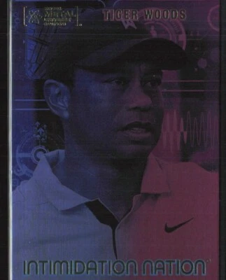 2022 Skybox Metal Universe Champions Intimidation Nation #IN10 Tiger Woods - Image 1 of 2