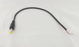 10x CCTV DC Power Plug Male Connector 5.5x1.7mm Male Socket With Cord Cable 30cm - Picture 1 of 3