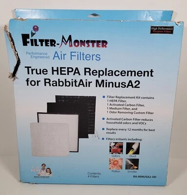 Filter-Monster Replacement Filter Kit RA-MINUSA2-PT Compatible RabbitAir MinusA2 - Image 1 of 3