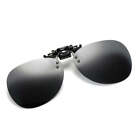 Rimless Round Flip-Up Clip-On Sunglasses Oversized Polarized Aviator Style Men
