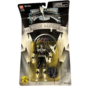 Mighty Morphin Power Rangers Movie Edition Black Ranger 1995 Bandai Brand New - Picture 1 of 10