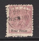 M10071 Fiji 1883 SG42 - 4d on 2d pale mauve