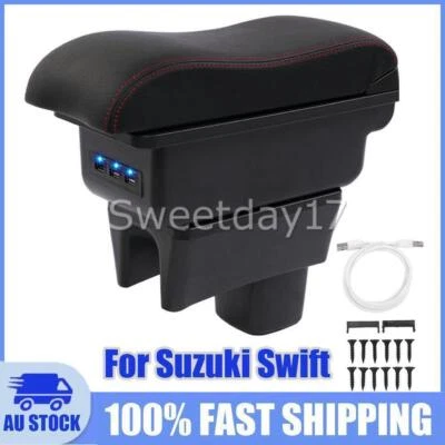 For Suzuki Swift 2005-23 Center Central Storage Console Seat Black Armrest Box Y - image 1 of 4