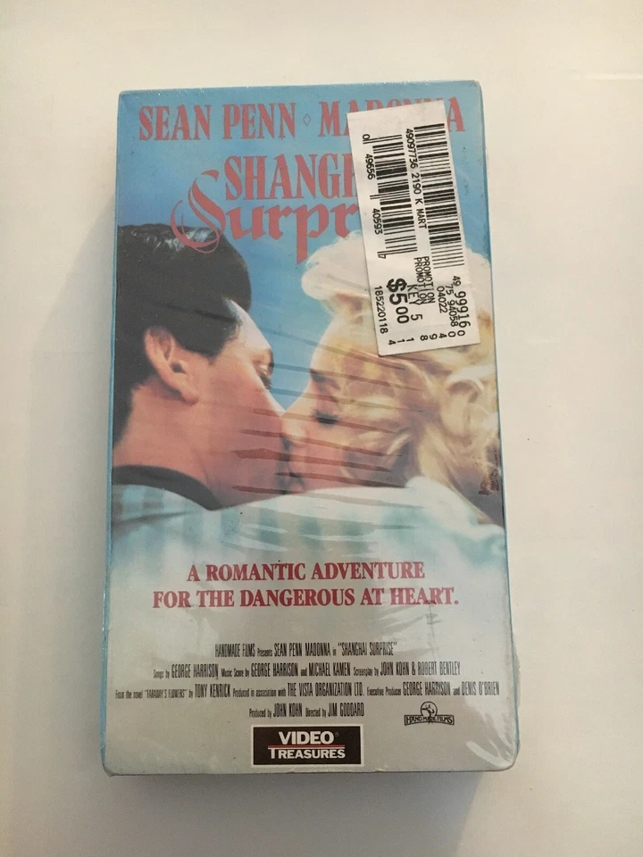 Shanghai Surprise VHS 1989 Video Treasures Sean Penn Madonna George Harrison