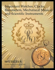 SOTHEBHY'S ASTA OROLOGI LONDON NOVEMBER 1999 CLOCKS WATCHES AND WRISWATCHES - Picture 1 of 1
