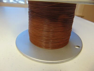 20 ft 34 AWG Silver Plated Copper PTFE Wire Brown SPC Tonearm USA .0155 inch OD - Image 1 of 3