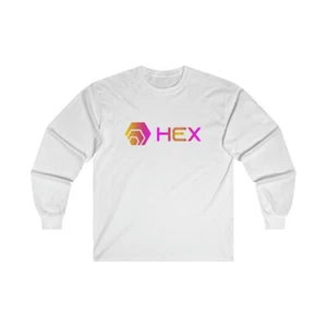 HEX Pulsechain Crypto Langarm Baumwoll-T-Shirt | Kryptowährung | Token - Bild 1 von 22