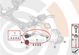 BMW Front Left Brake Tension Strut Wishbone Arm Kit 1 2 3 4 Series 2467053 - Picture 1 of 1