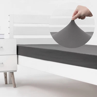 N&Y HOME Cot Size Fitted Sheet Soft Jersey Knit for RV Camper Bunk Twin 28x72 30x75 Gray