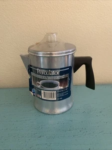 NEU Vintage Mirro Aluminium tragbare 5 Tassen Kaffeekanne Kaffeemaschine - Camping Herdplatte - Bild 1 von 7