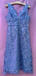 Vineyard Vines 144th Kentucky Derby Periwinkle Blue Lace Party Dress - Size 4 - Picture 1 of 24