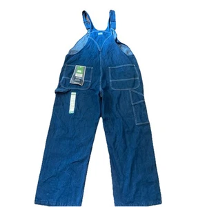 Liberty Men's Blue Jean Bib Overalls Stone Washed 100% Cotton 44 x 30 116 - Picture 1 of 5