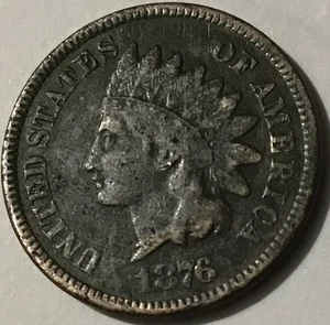 1876 Indian Head Cent - Picture 1 of 4