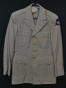 Abrigo Uniforme de Oficiales de la Fuerza Aérea del Ejército de la Segunda Guerra Mundial USAAF Caqui Peso de Verano 'Goldstein-M - Imagen 1 de 10