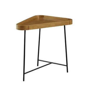 Lunar 20 in. Mesa auxiliar superior de madera triángulo altura estándar Driftwood/negro con - Imagen 1 de 6