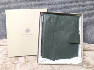 Levenger Leather Softfolio 2.0 Junior Circa Planner Cover Pine Green w/ Notepad - Picture 1 of 16