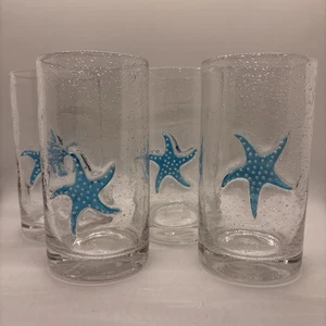 Lenox Seestern Kunstglas mundgeblasen Becher Blasen schwer dick 15 Unzen 4er Set - Bild 1 von 14