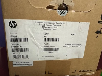 J9306A - Fuente de alimentación de CA HP ProCurve 1500W - CAJA ABIERTA NUEVA Foto 1 de 4