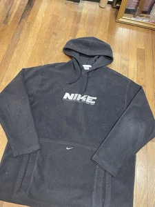 Felpa con cappuccio Nike vintage in pile ricamata centrale Swoosh Travis Scott grigia Y2K XL - Foto 1 di 6