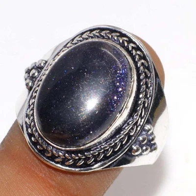 Oferta caliente Anillo enchapado en plata 925 arenisca púrpura EE. UU. 11 joyas étnicas GW Foto 1 de 3