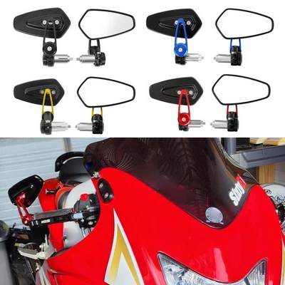 Par de espejos retrovisores laterales de manillar de 7/8" para Suzuki Hayabusa GSX1300R Foto 1 de 4