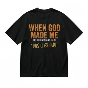 Camiseta clásica transpirable ligera elástica para mujer WHEN GOD MADE ME camiseta gráfica - Imagen 1 de 6
