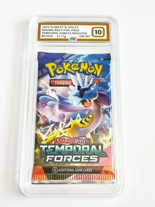 2024 POKEMON GRADED FOIL PACK SCARLETT & VIOLETT TEMPORAL FORCES BOOSTER - PG 10 - Foto 1 di 6