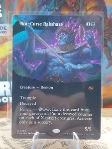 MTG: Tarkir: Dragonstorm: BORDERLESS: Rot-Curse Rakshasa: FOIL - Picture 1 of 1