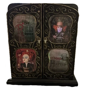 Disney Alice In Wonderland The Red Queen Mad Hatter Jewelry Box Preowned 2009 - Picture 1 of 13