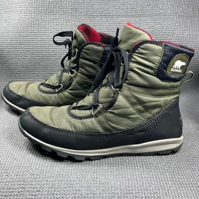 Botas Sorel Whitney II para mujer talla 10 cuero verde impermeables sendero de senderismo Foto 1 de 4