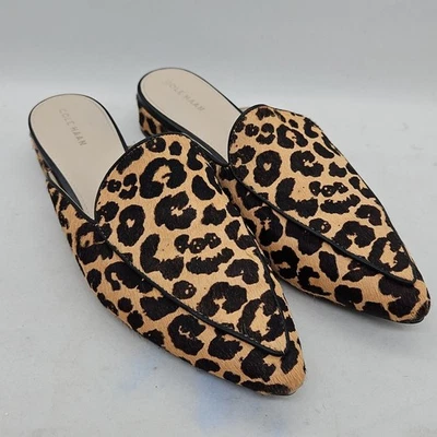 Mules de pelo de becerro con estampado de leopardo Piper para mujer Cole Haan talla 8,5 Foto 1 de 4