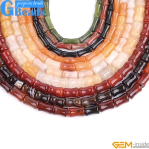 Abalorios de ágata jaspe con forma de nudo de bambú natural AU 20-30 piezas para joyería dijes de 15" - Imagen 1 de 124