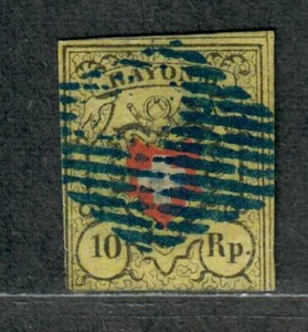 Schweiz Sc#8 gebraucht/F, Lebenslauf 160 $ - Bild 1 von 2
