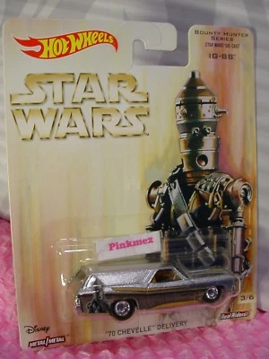 ➽STAR WARS '70 CHEVELLE DELIVERY wagon☆IG-88☆Bounty Hunter💫2017 Hot Wheels Pop - Image 1 of 3