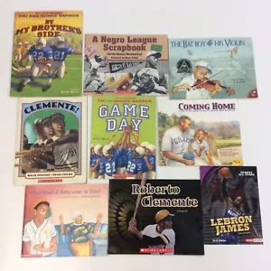 Boys Baseball Basketball Sport Hero African American 9 Picture Book Lot2 - Picture 1 of 4