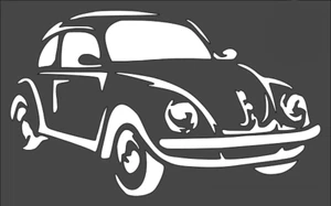 6.5"x10" Clear Plastic Stencil - Car (RE436)***** - Picture 1 of 2