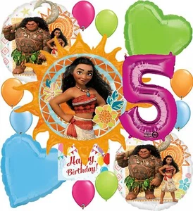 Moana Party Supplies Maui Balloon Decoration Bouquet for 5th Birthday  - Picture 1 of 1
