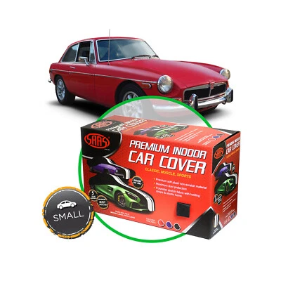 SAAS PREMIUM INDOOR CLASSIC CAR COVER para Triumph Spitfire GT6 Preto COM BRANCO - Imagem 1 de 4