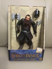 NIB Lord of the Rings The Return of the King Deluxe Poseable Gimli Weapons