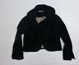 Kenar Jacket Womens Size 10 Black Velour Lined Jacket Excellent Condition - Picture 1 of 3