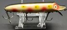 Heddon Vamp Vintage 4 1/2 in. Wooden Dowageic Strawberry Spot Fishing lure 
